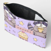 Personalisierte Kawaii-Raccoons mit Cupcakes-Muste Zubehörtasche (Offen)