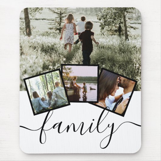 Personalisierte Keepake 4-Collage-Familie Mousepad (Vorne)