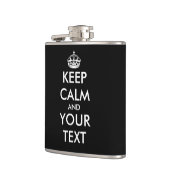 Personalisierte KeepCalm Geschenkflasche für Flachmann (Links)