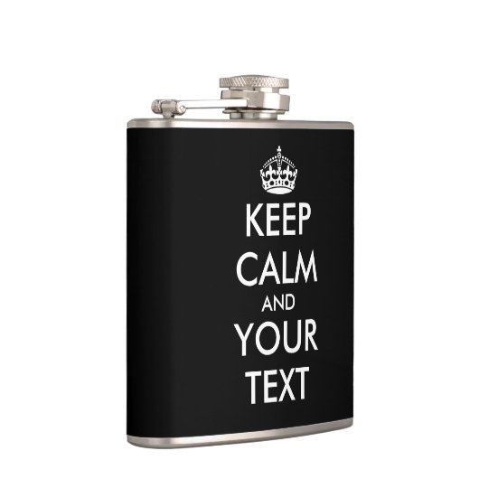 Personalisierte KeepCalm Geschenkflasche für Flachmann (Rechts)