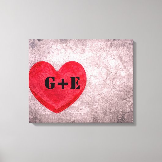 Personalisierte Kehlkopfmonogramm Leinwanddruck (Vorderseite)