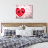 Personalisierte Kehlkopfmonogramm Leinwanddruck (Insitu (Schlafzimmer))