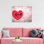 Personalisierte Kehlkopfmonogramm Leinwanddruck (Insitu (Wohnzimmer))