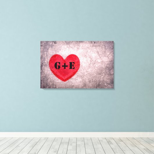 Personalisierte Kehlkopfmonogramm Leinwanddruck (Insitu (Holzboden))