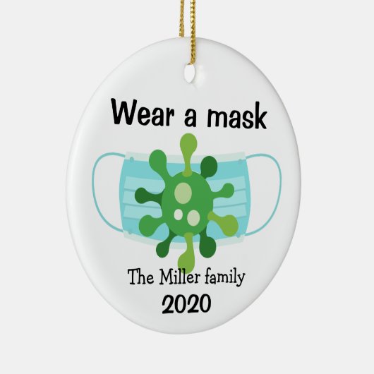 Personalisierte Keimbahn als Maske Keramik Ornament (Rechts)