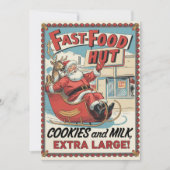 Personalisierte Kekse Milch Witzig Vintag Feiertagskarte (Vorderseite)