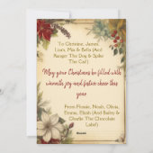 Personalisierte Kekse Milch Witzig Vintag Feiertagskarte (Rückseite)