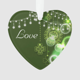 Personalisierte keltische Clovers Irische Liebe Ornament