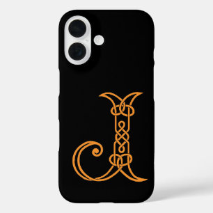 Personalisierte keltische Knoten J iPhone 16 Hülle