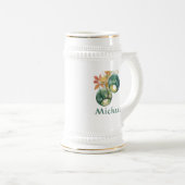Personalisierte keltische Laternen Irische Bierste Bierglas (VorderseiteRechts)
