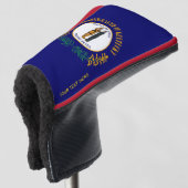 Personalisierte Kentucky-Staatsflagge auf Golf Headcover (3/4 Vorderseite)