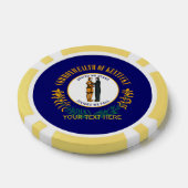 Personalisierte Kentucky-Staatsflagge auf Pokerchips (Einzeln)