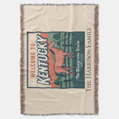Personalisierte Kentucky-Wurfdecke Decke (Vorderseite Vertikal)