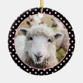 Personalisierte Keramik der Schafe Keramik Ornament (Vorne)