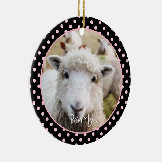 Personalisierte Keramik der Schafe Ornament (Rechts)