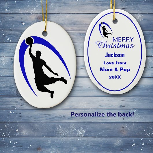 Personalisierte Keramik des Blue Basketball-Logos Keramik Ornament