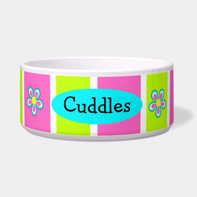Personalisierte Keramik Girl Dog Bowl Napf (Vorderseite)