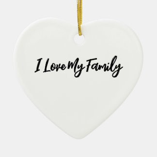 Personalisierte Keramik "I Liebe My Family" Ornament