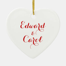 Personalisierte Keramik Individuelle Name für Herz Keramikornament