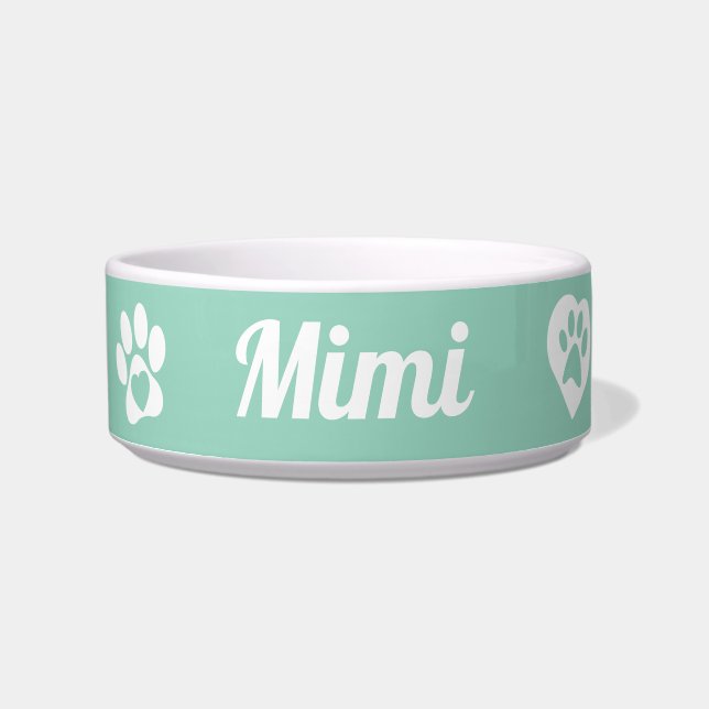 Personalisierte Keramik Katzenschale, individuelle Napf (Vorderseite)