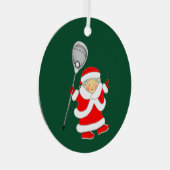 Personalisierte Keramik Lacrosse Ornament Aus Metall (Vorderseite Rechts)