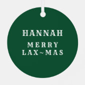 Personalisierte Keramik Lacrosse Ornament Aus Metall (Rückseite)