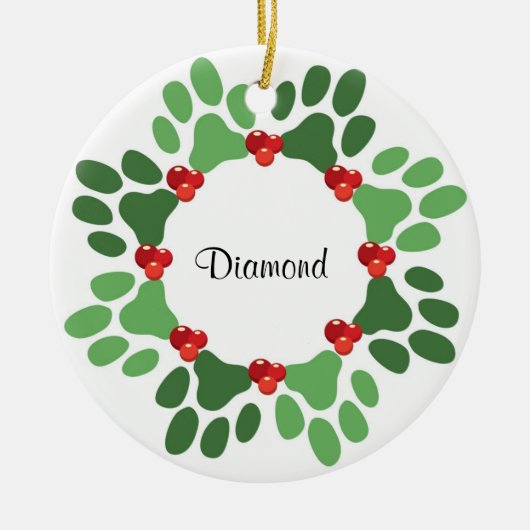 Personalisierte Keramik Ornament (Vorne)