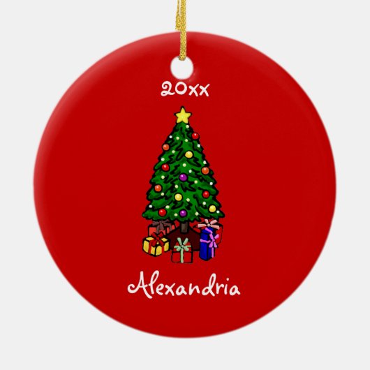 Personalisierte Keramik Ornament (Hinten)