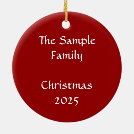 Personalisierte Keramik Ornament (Hinten)