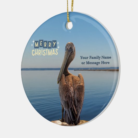 Personalisierte Keramik Pelican Weihnachtsschmuck (Links)