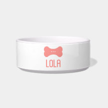 Personalisierte Keramik Pet Bowl (Flamingo Pink)