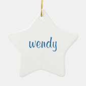 Personalisierte Keramik Star Individuelle Name Orn Ornament (Vorne)