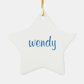 Personalisierte Keramik Star Individuelle Name Orn Ornament (Hinten)