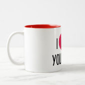 Personalisierte Keramik Tasse Geschenk, i Herz ben (Links)