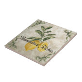 Personalisierte Keramik Tile mit Vintagen Zitronen Fliese (Seite)