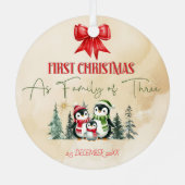 Personalisierte Keramik Weihnachtsschmuck - Erste (Rückseite)