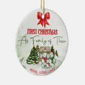 Personalisierte Keramik Weihnachtsschmuck - Famili (Rechts)