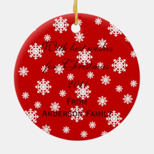 Personalisierte Keramikornament (Hinten)