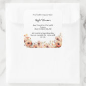 Personalisierte Kerzenplatten Pfirsichfarben Wildb Quadratischer Aufkleber (Tasche)