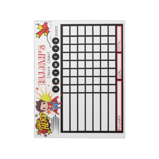 Personalisierte Kerzenschablone, Superheld Notizblock (Rotiert)