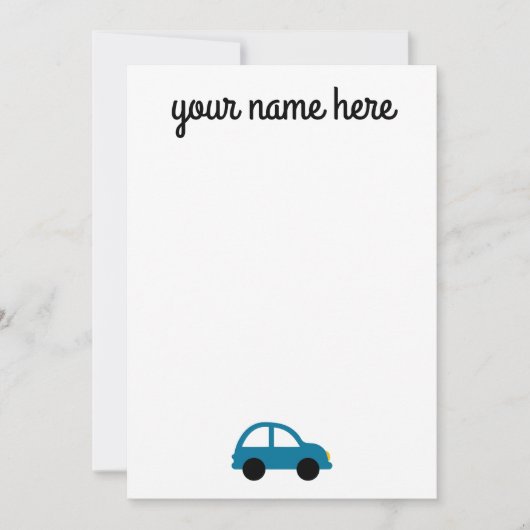 Personalisierte Kfz-Stationierungsnotecards für Ki Dankeskarte (Vorderseite)