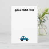 Personalisierte Kfz-Stationierungsnotecards für Ki Dankeskarte (Stehend Vorderseite)