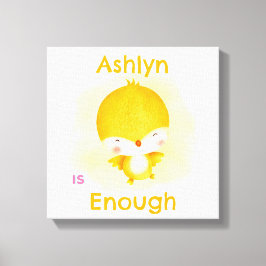 Personalisierte Kids-Affirmation | Genug Gelber Vo Leinwanddruck