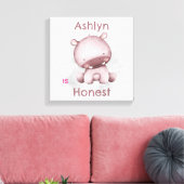 Personalisierte Kids-Affirmation | Honestgraues Hi Leinwanddruck (Insitu (Wohnzimmer))