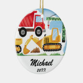 Personalisierte Kids-Baufahrzeug ,Schubkarren Keramik Ornament (Rechts)