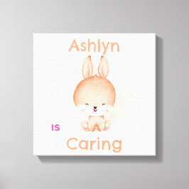 Personalisierte Kids Bunny Art | Kinderzimmer Deko