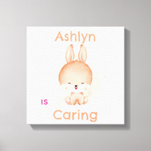 Personalisierte Kids Bunny Art   Kinderzimmer Deko