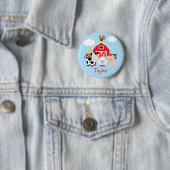 Personalisierte Kids-Buttons für Nutztiere (blau) Button (Beispiel)