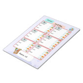Personalisierte Kid's Meal Plan+Nutrition Karo Box Notizblock (angewinkelt)