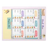Personalisierte Kid's Meal Plan+Nutrition Karo Box Notizblock (Vorderseite)